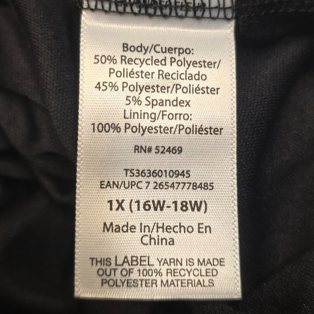 TERRA & SKY WOMENS 1X DRESS NWT DRAPED COLUMN LAVENDER FLEUR - Picture 6 of 9